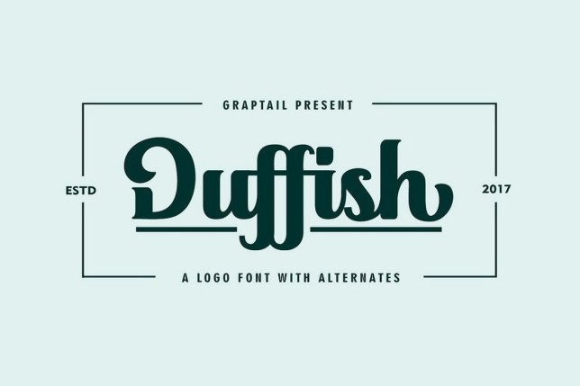 Font chữ thiết kế logo Duffish