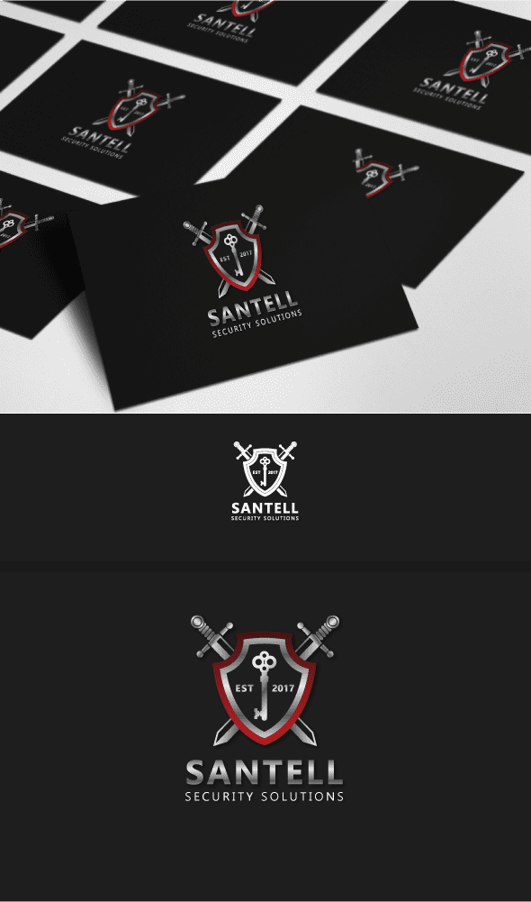 Logo công ty bảo vệ Santell