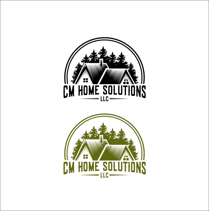 Mẫu logo công ty xây dựng CM Home Solutions
