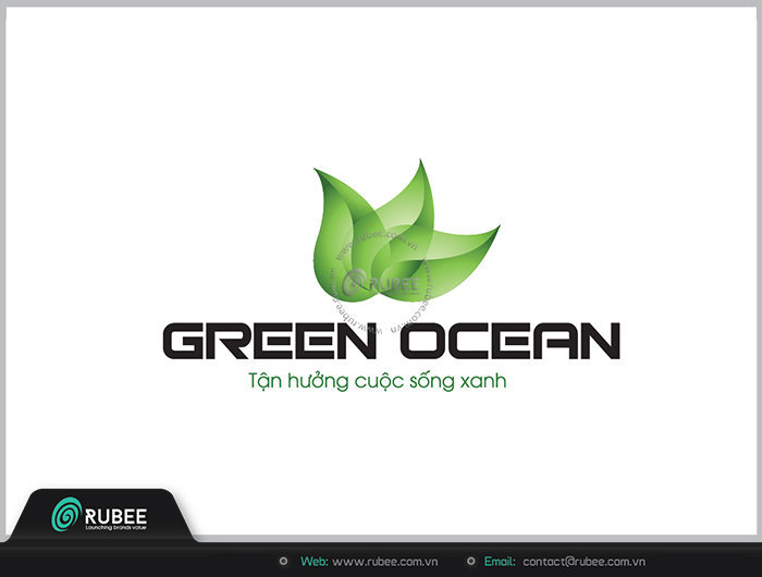 Mẫu logo công ty xây dựng Green Ocean 1