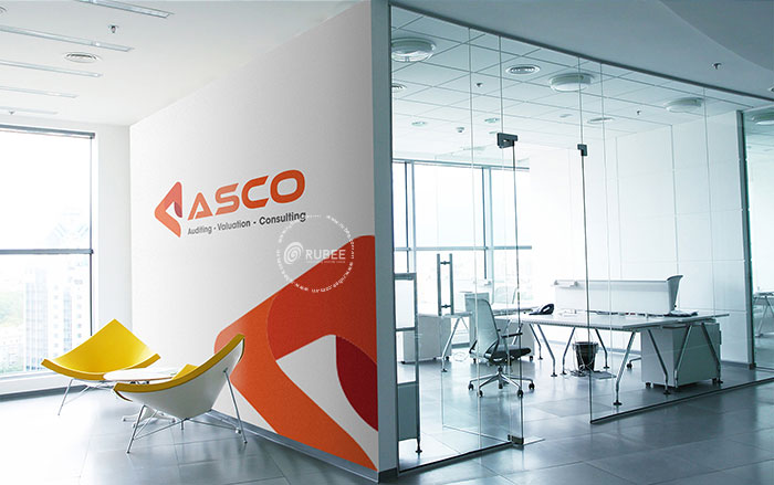 Phối cảnh thiết kế logo Asco
