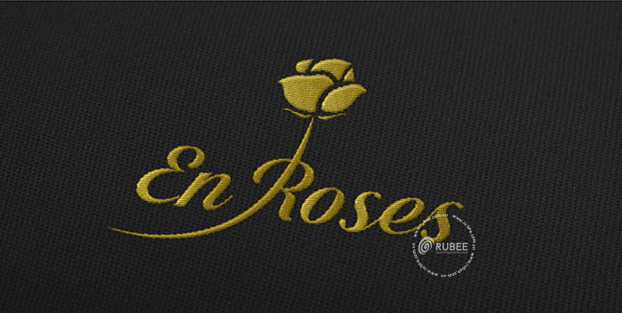 Phối cảnh thiết kế logo spa Enroses lên chất liệu