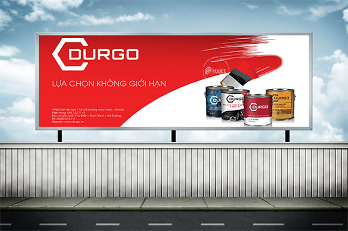 Thiết kế biển quảng cáo sơn Durgo ngoài trời
