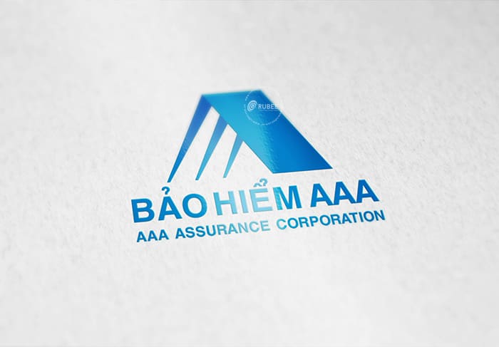 Phối cảnh thiết kế logo công ty bảo hiểm AAA