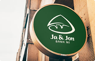 Thiết kế logo bánh mì Ja & Jon