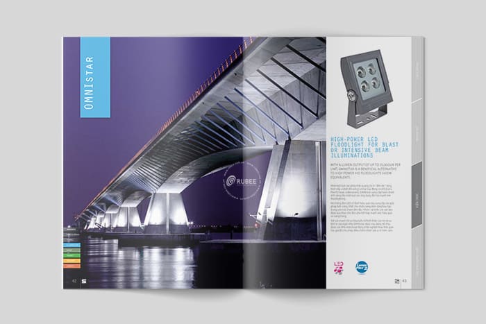 Thiết kế profile công ty thiết bị chiếu sáng Croled tại Rubee