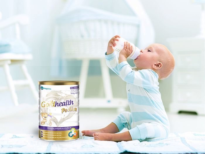 Bao bì sữa hộp Goldhealth Pedia của 3D pharma