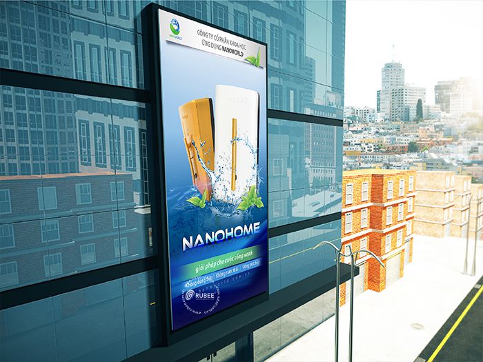 Poster máy lọc nước Nanohome ngoài trời