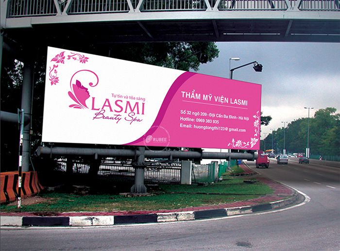 Thiết kế biển quảng cáo thẩm mỹ viện Lasmi
