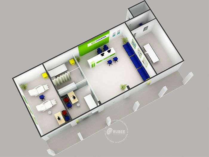 Thiết kế nội thất 3d phòng khám i-medtech