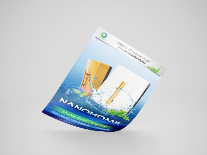 Thiết kế tờ rơi máy lọc nước Nanohome tại Rubee