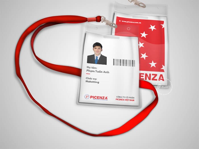 Nhận diện thương hiệu tập đoàn Picenza trên thẻ nhân viên