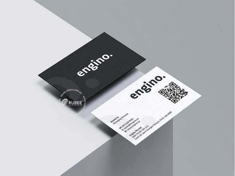 Nhận diện thương hiệu thiết kế xây dựng Egino trên card visit