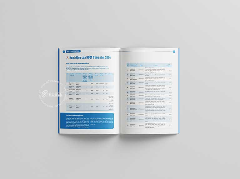 Mẫu thiết kế báo cáo thường niên ASG 