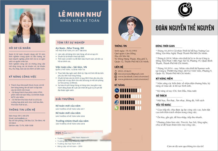 dịch vụ thiết kế profile cá nhân