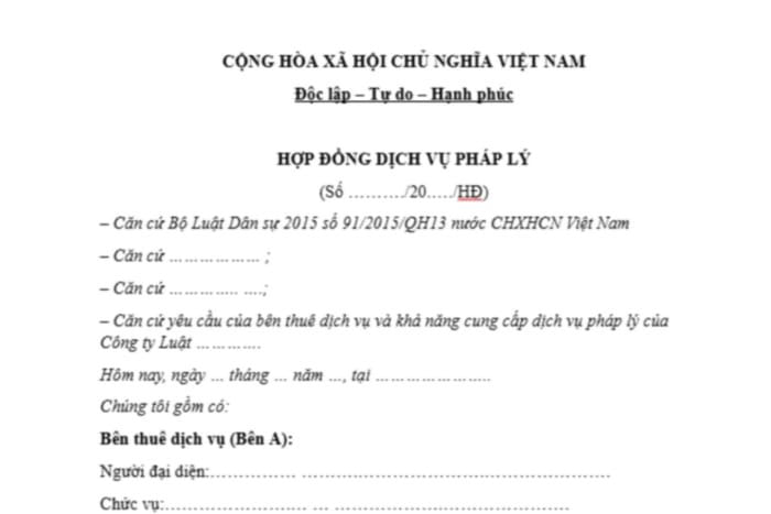 mẫu hợp đồng dịch vụ thiết kế company profile