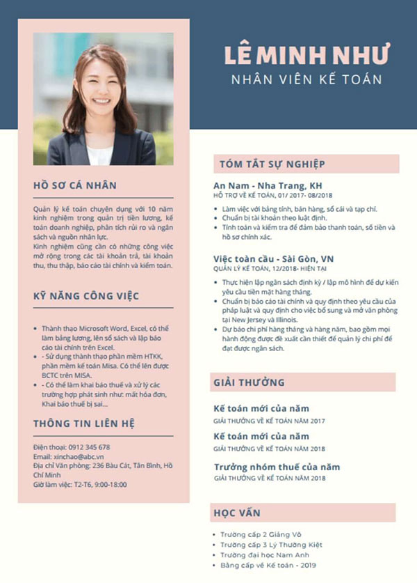 thiết kế profile bằng word trên drive