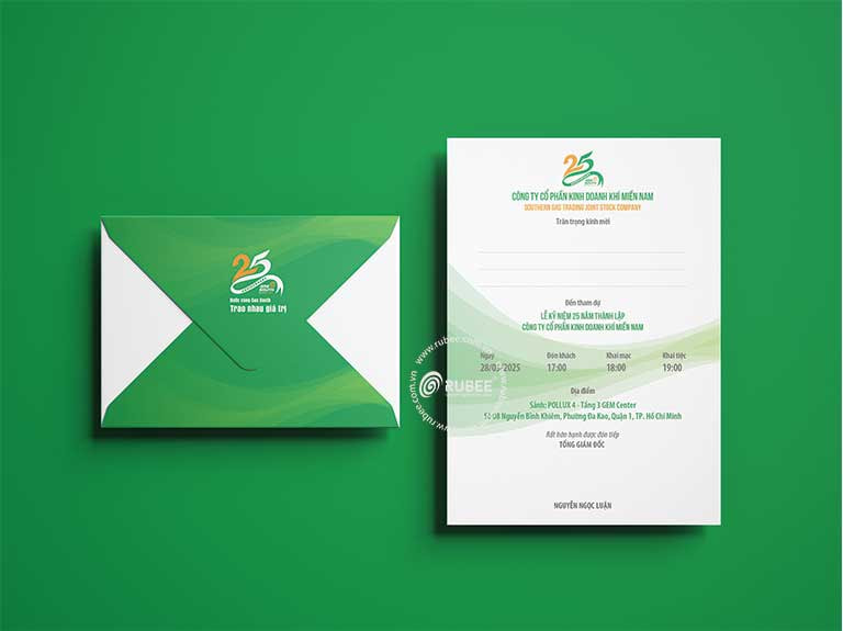 Thiệp mời Gas South