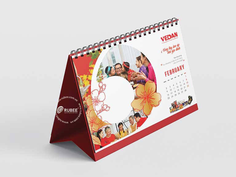 Lịch Tết Vedan 2026 - trang tháng