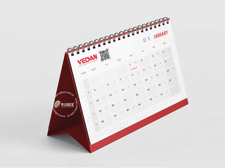 Lịch Tết Vedan 2026 - trang số