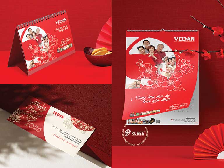Bộ lịch thiệp Tết Vedan 2026