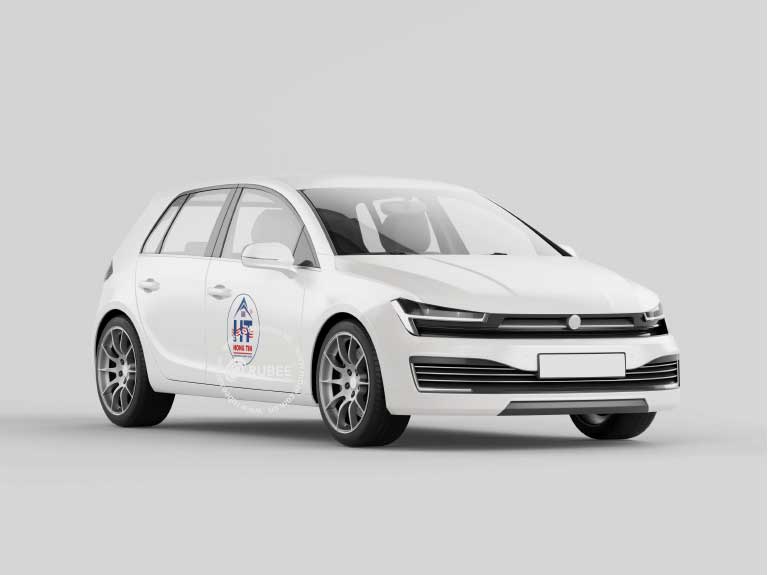 Nhận diện thương hiệu công ty xây dựng Hồng Tín trên phương tiện