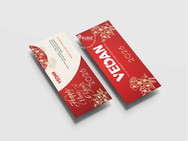 Thiệp chúc mừng năm mới VEDAN 2026