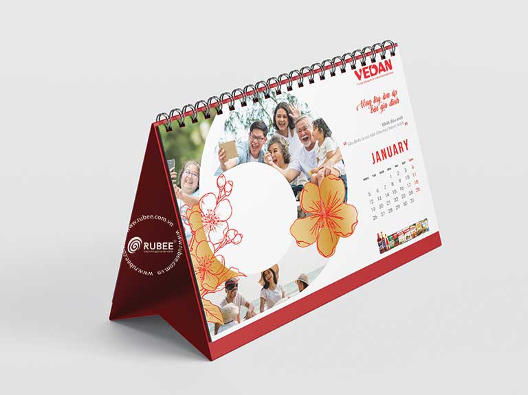 Lịch Tết Vedan 2026 - trang tháng