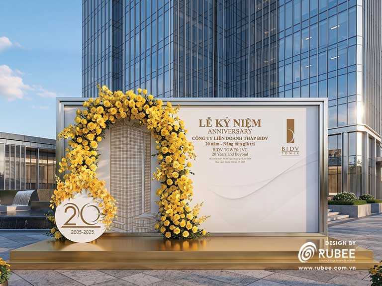 Nhận diện thương hiệu BIDV Tower 20 năm